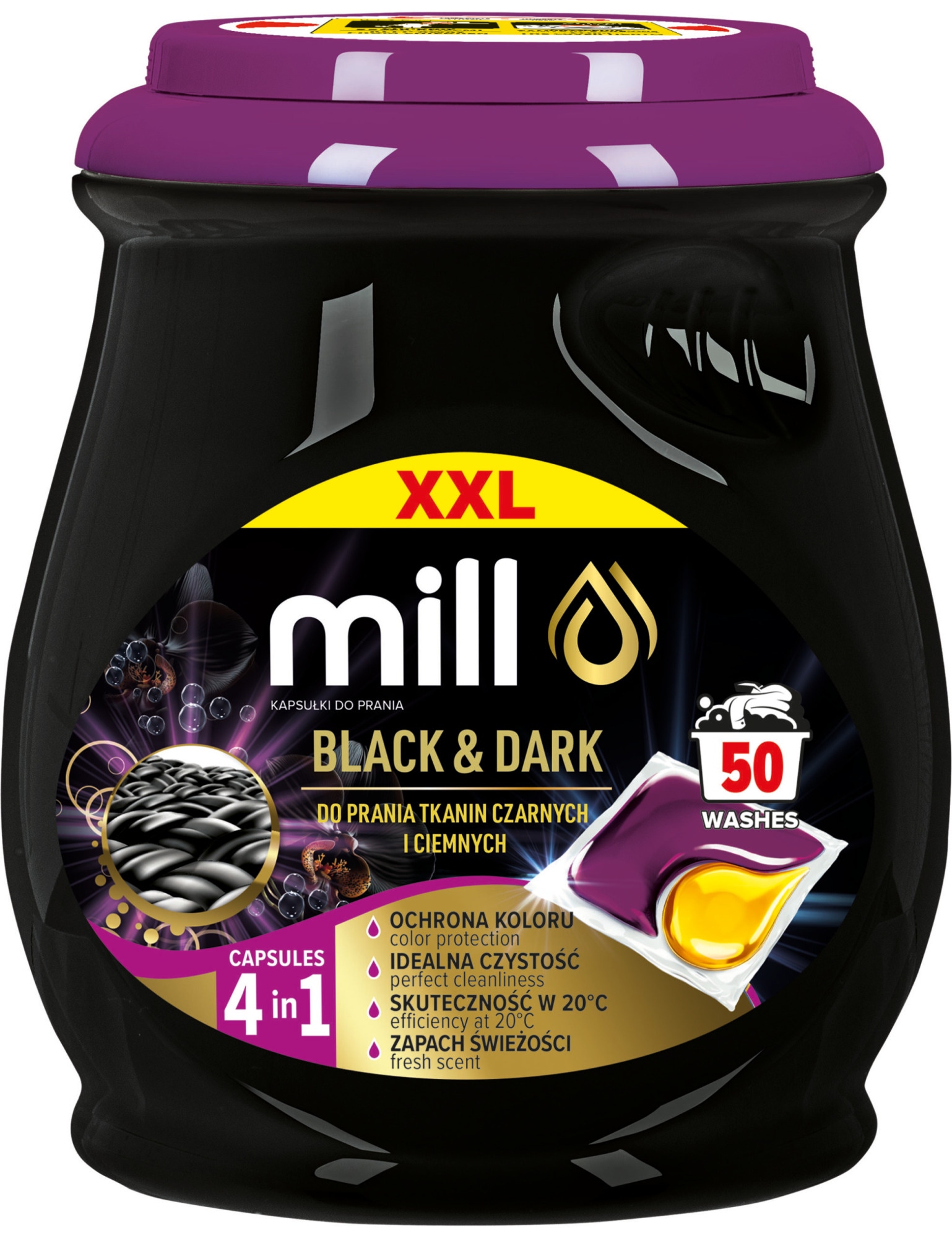 Kapsułki do prania BLACK 50 szt do pralki Amica