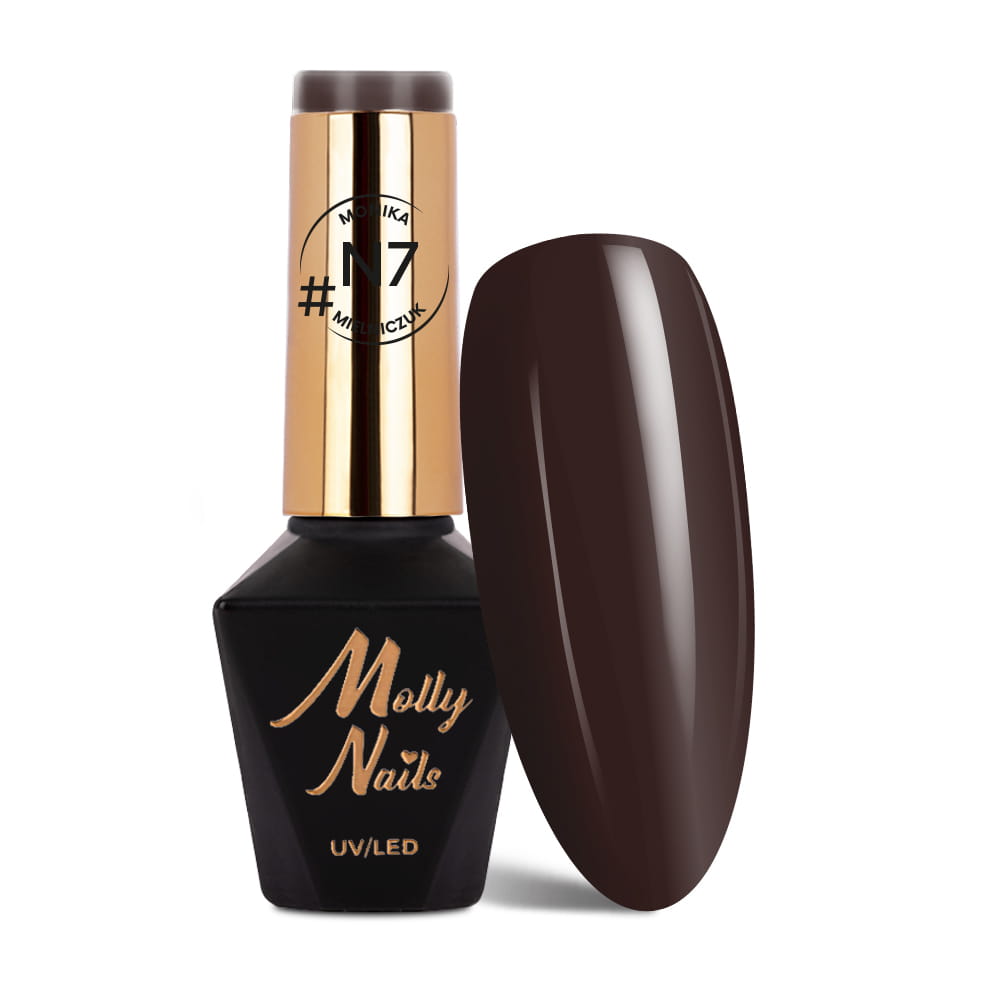Lakier hybrydowy LED/UV Gel Polish Molly Nails #Natural by Monika Mielniczuk Nr #N7 HEMA/Di-HEMA free 8g