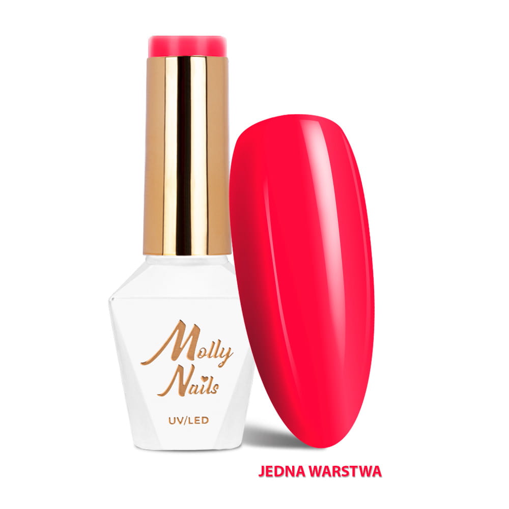 Lakier hybrydowy LED/UV Gel Polish Vivid Vibes Nr 284 Pink Riot Molly Nails HEMA/Di-HEMA Free 8g
