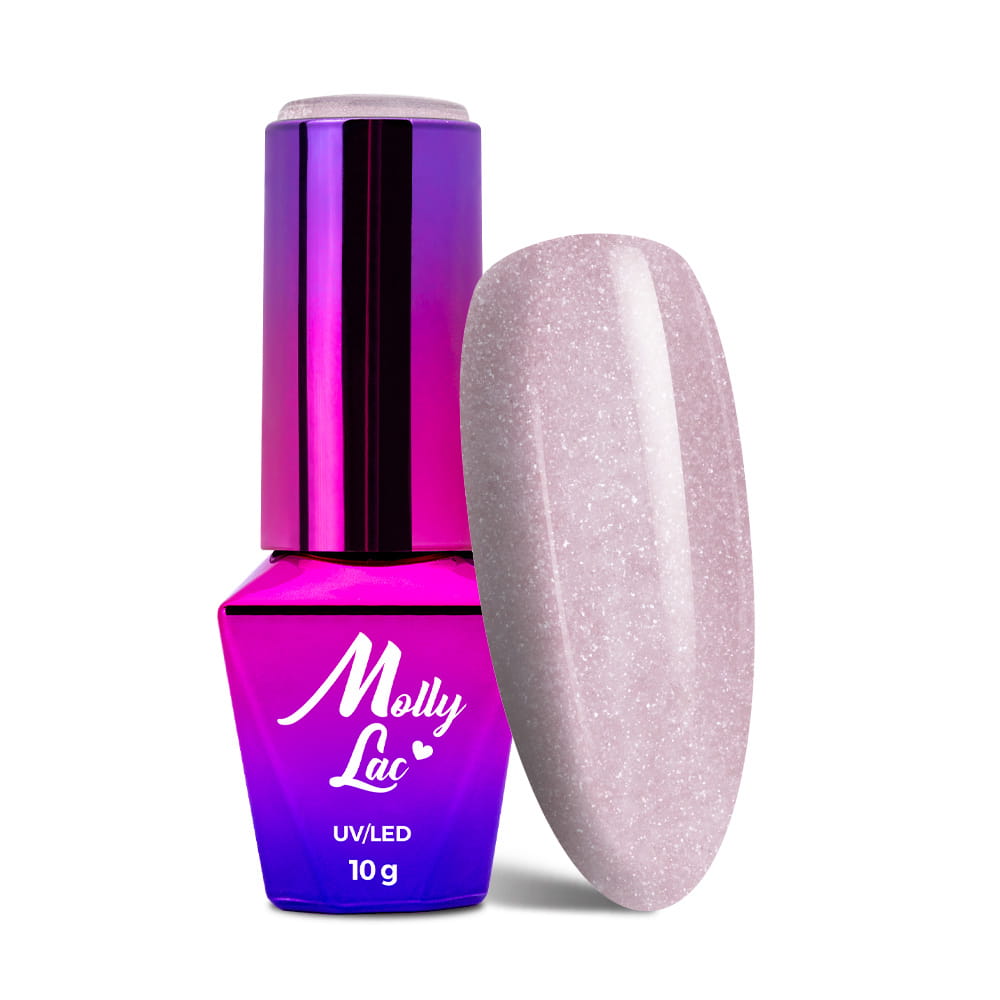 Lakier hybrydowy LED/UV Gel Polish MollyLac Winter Crystalize Nr 223 Sugar Blush 10 g