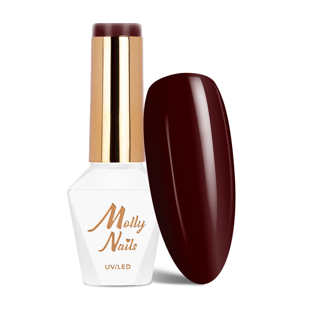 Lakier hybrydowy LED/UV Gel Polish Molly Nails Elite Women Nr 41 Burgundy HEMA/Di-HEMA Free 8g