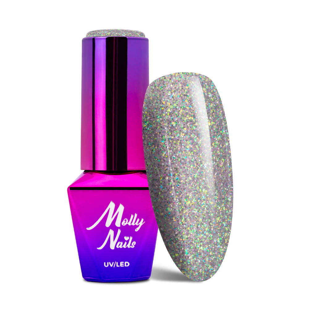 Lakier hybrydowy LED/UV Gel Polish Molly Nails Shocking Shine Nr 683 Spacewalker 8g