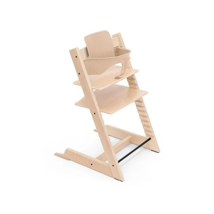 Stokke Tripp Trapp z Baby Set - rosnące krzesełko do karmienia + barierka z oparciem -Natural