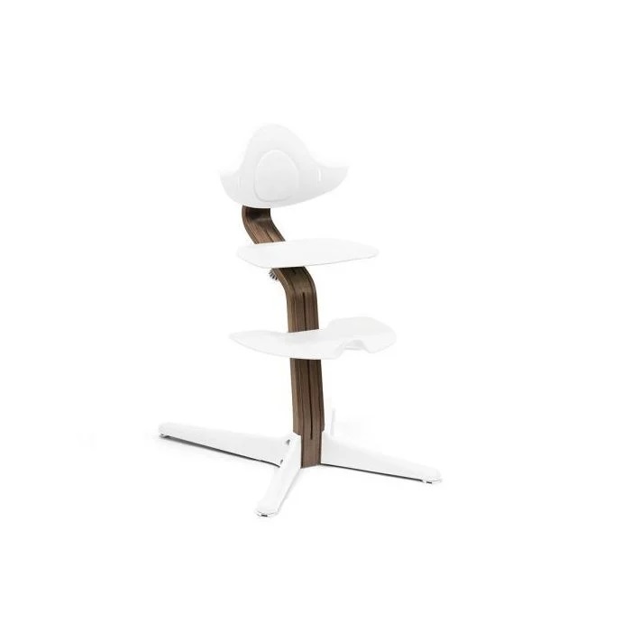 Stokke Nomi z Baby Set - krzesełko z zestawem dziecięcym-Walnut White-Baby Set Grey