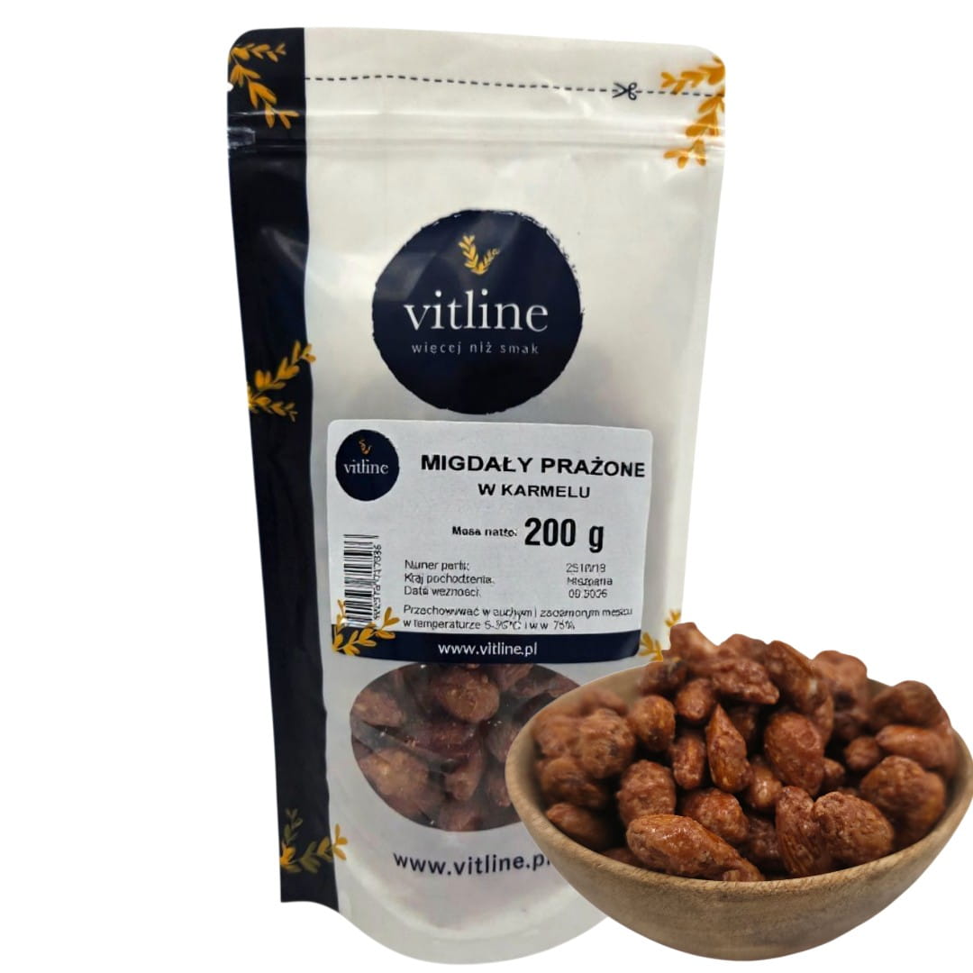 Migdały prażone w karmelu 200g VITLINE