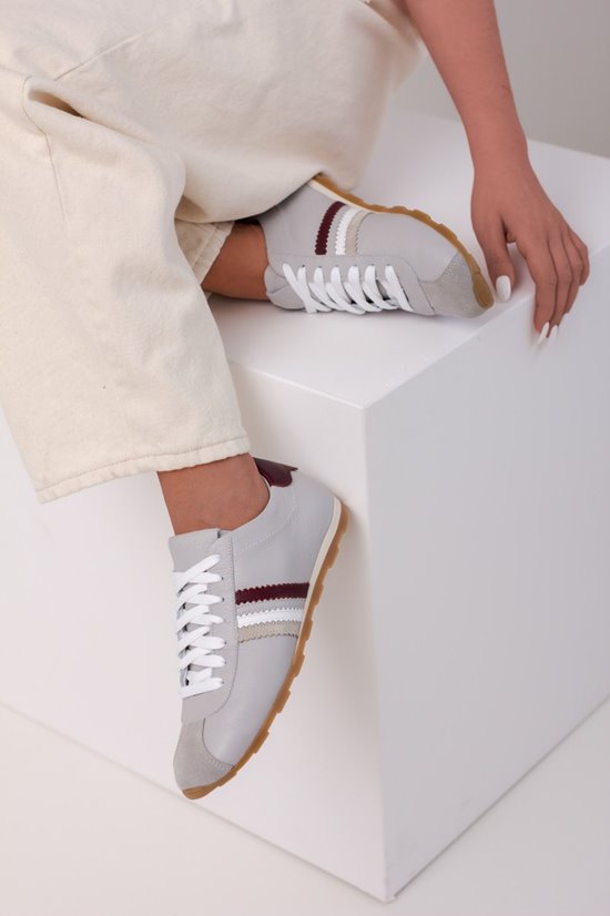 Sneakers SN21 - 2 Szary / Bordo