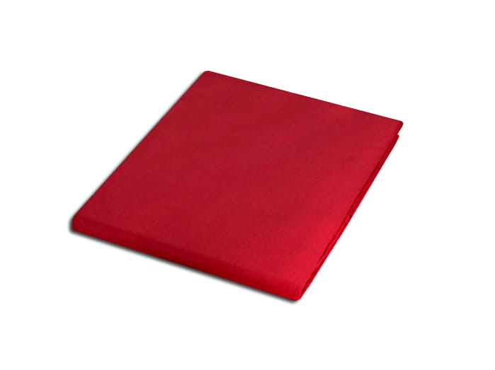 Prześcieradło bez gumki bawełna 200x220 czerwień
