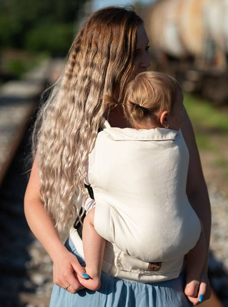 Nosidełko regulowane Grow Up Wrap: My Angels First Woven Natural, 100% bawełna Z dodatkami