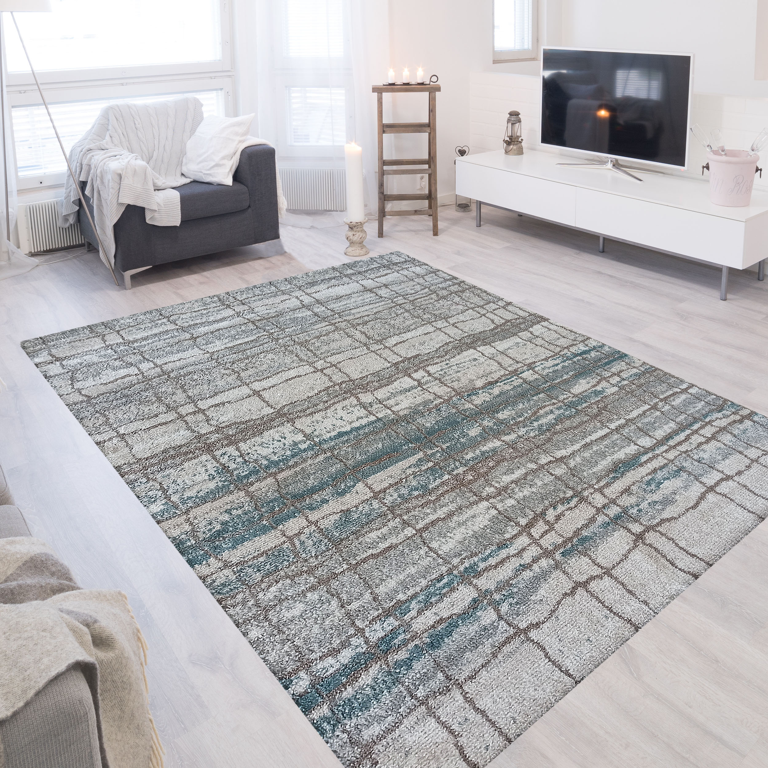 Dywan - 120 x 170 cm - Wielokolorowy - Nowoczesny - Dywanopol