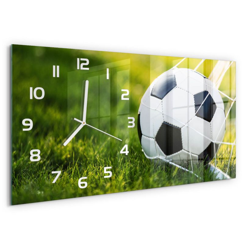Zegar Tulup 60x30 cm Piłka w Bramce ścienny nowoczesny - 01 Białe wskazówki 1 szt.