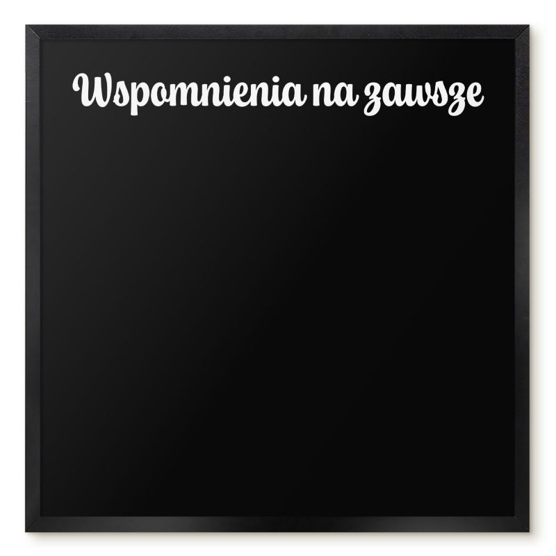 Tablica Magnetyczna Dekoracyjna Tulup 50x50 cm Wspomnienia na zawsze 6 - Czarna rama Do salonu, sypialni 1 szt.