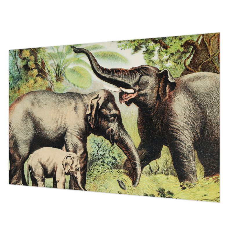 Tapeta Tulup 152x104 cm Rodzinne słonie dla miłośników przyrody i zwierząt 1 szt.