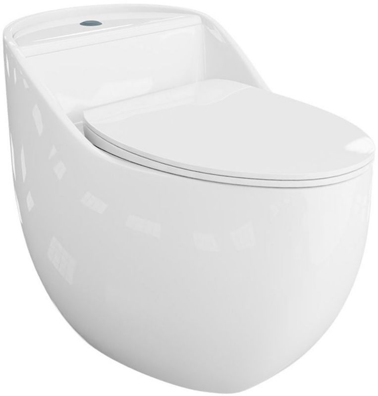 Zestaw kompaktowy wc LaVita Silia bezkołnierzowy, biały połysk, duroplast, stojący 1 szt.