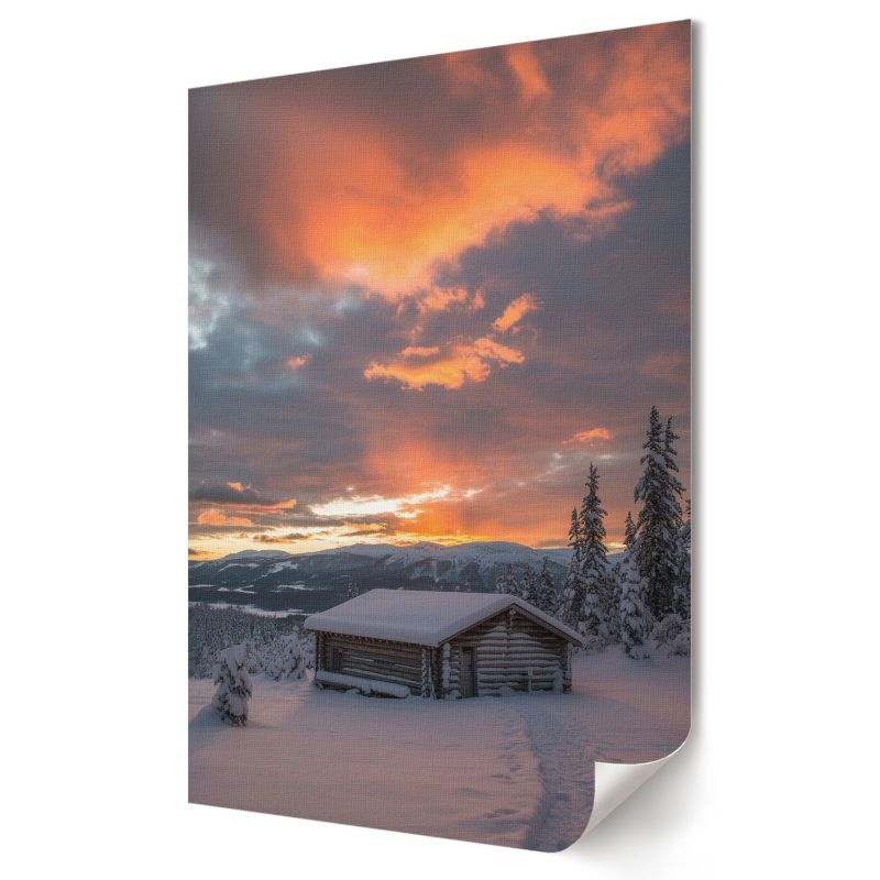 Plakat na ścianę Wallfluent Format A3 Zimowy krajobraz Artysta Obel Z. 1 szt.
