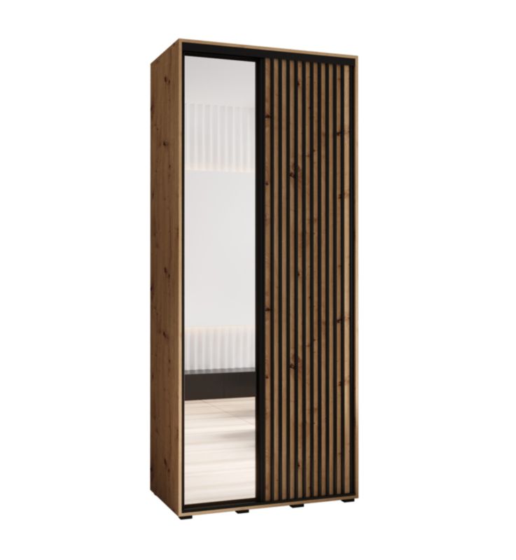 Szafa Abiks Meble przesuwna Garderoba SAPPORO 2 wysoka szer. 120 gł. 60 artisan/artisan 1 szt.