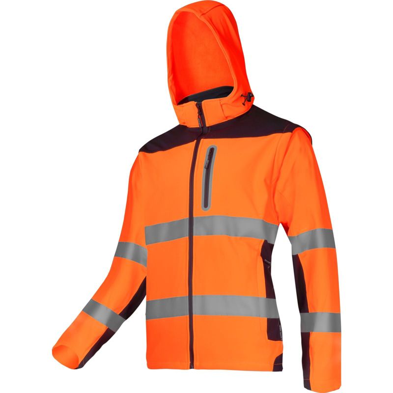 Softshell Mega ostrzeg. z odpinanymi ręk., pom., "xl", ce, lahti 1 szt.