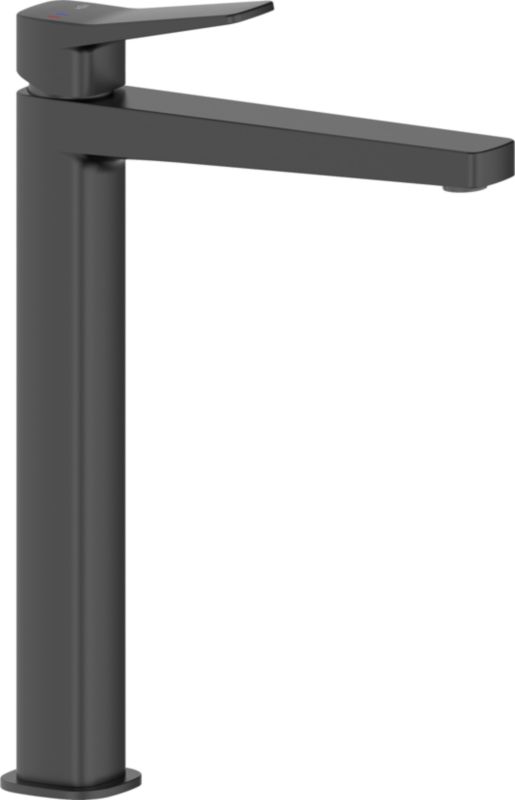 Bateria umywalkowa KFA Armatura Malaga Black wysoka stojąca czarna mosiężna 1 szt.