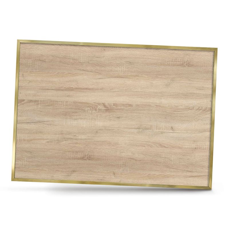 Tablica magnetyczna do salonu ArtPrintCave 100x70 Drewniane tło w złotej ramie 1szt