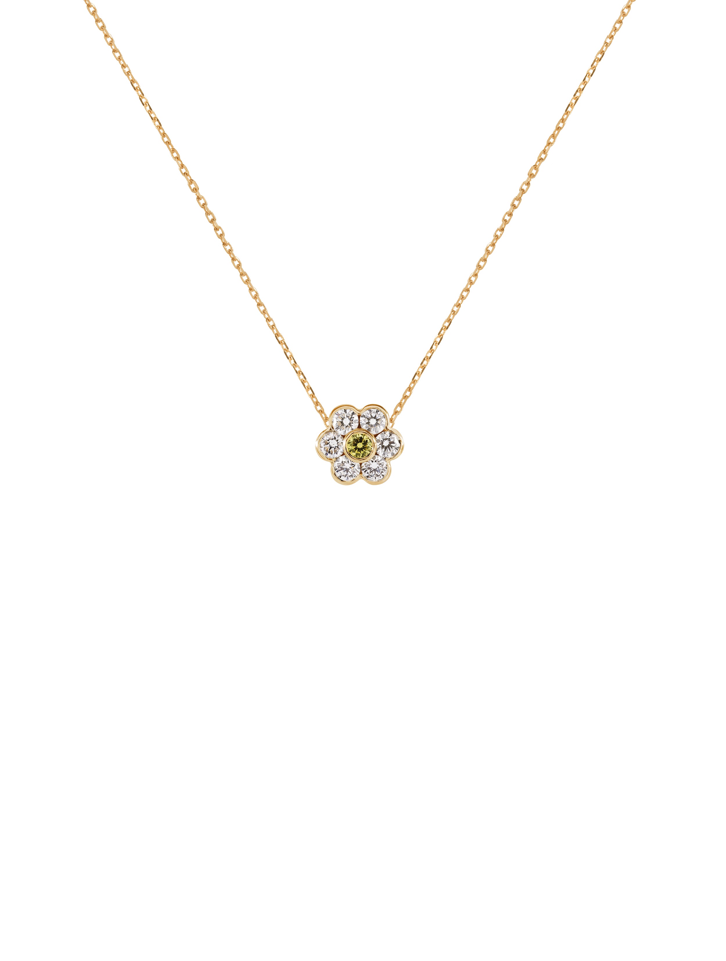 Margaret Necklace - naszyjnik z diamentowym kwiatkiem, 48