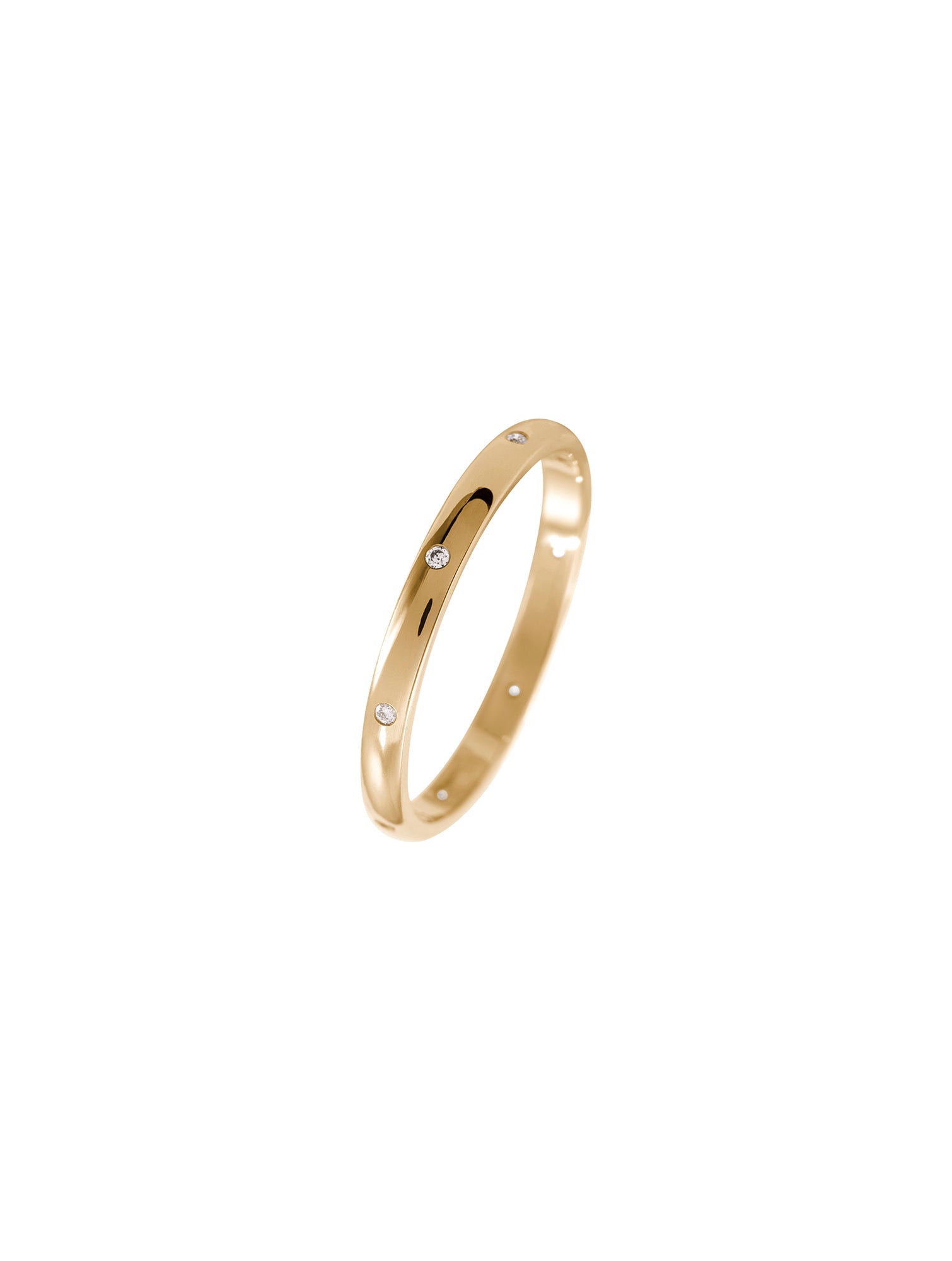 Mini Achillea Diamond Band - cienka obrączka z diamentami, 13