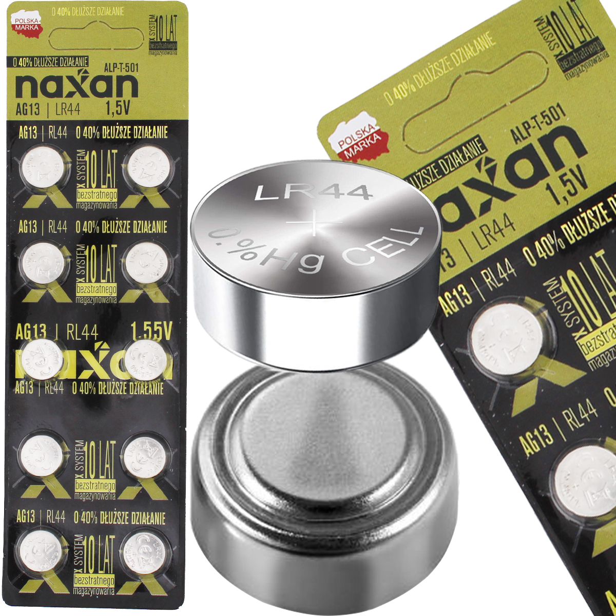 NAXAN Bateria AG13 LR44 L1154 op-10 ALP-T-501 - Henryx24
