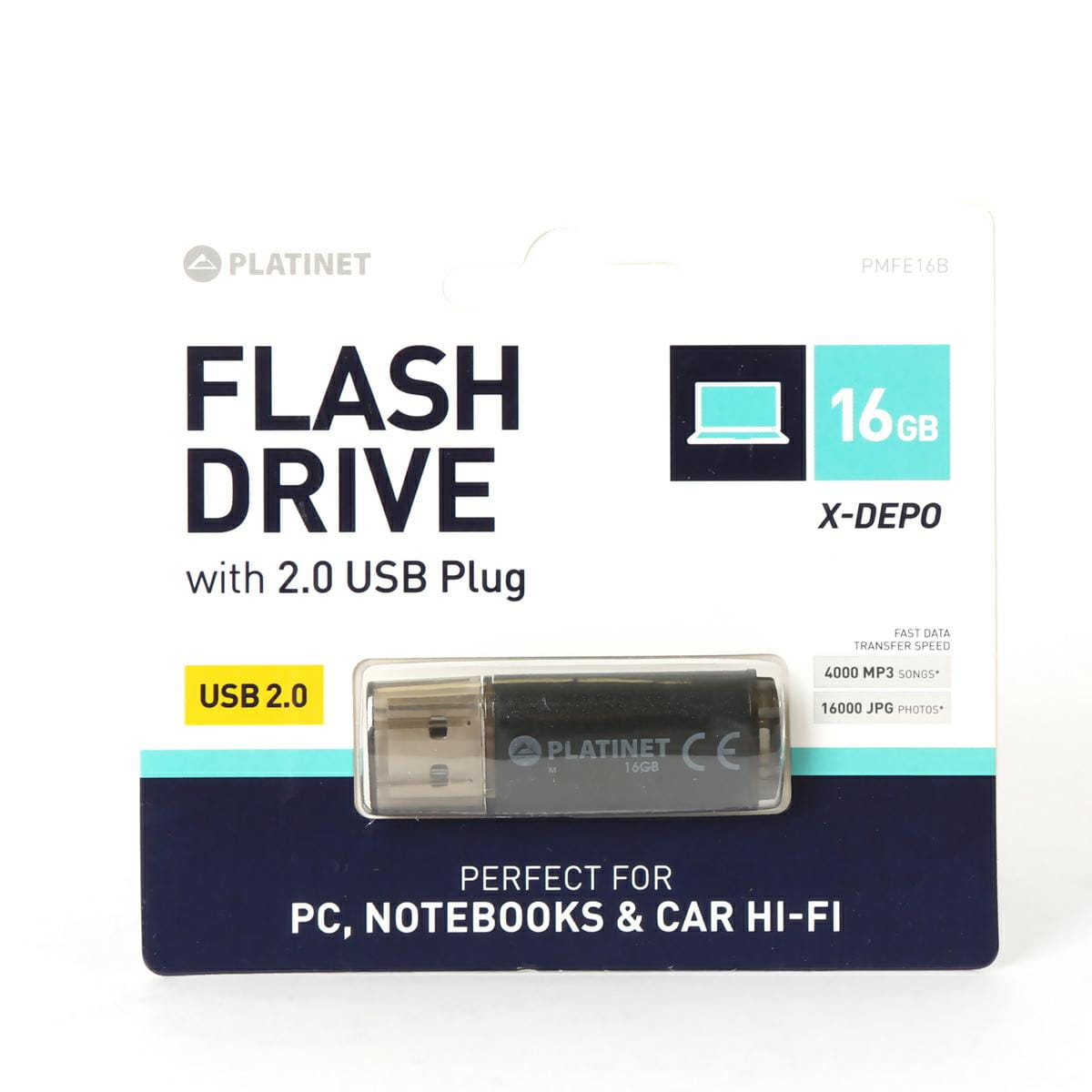 PLATINET USB Pendrive 16GB X-Depo 40944 BLACK PMFE16B - Henryx24