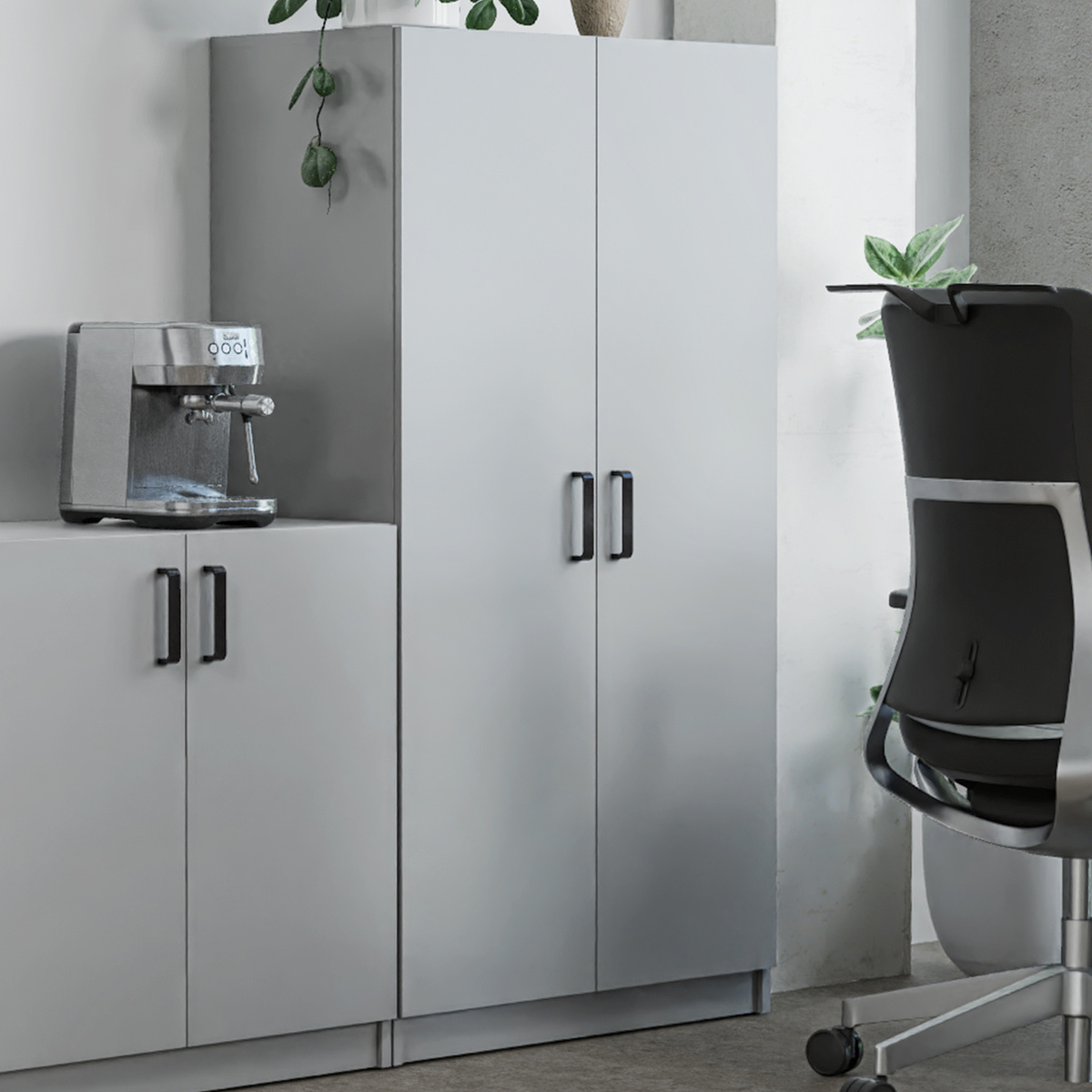 Szafa z półkami szara MULL