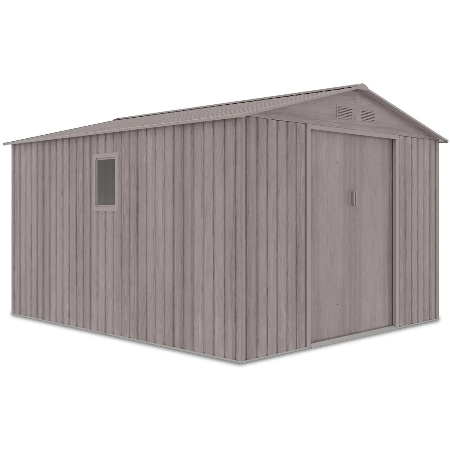 Domek ogrodowy metalowy Hudson Light Wood - 319x277 cm, wys. 202 cm