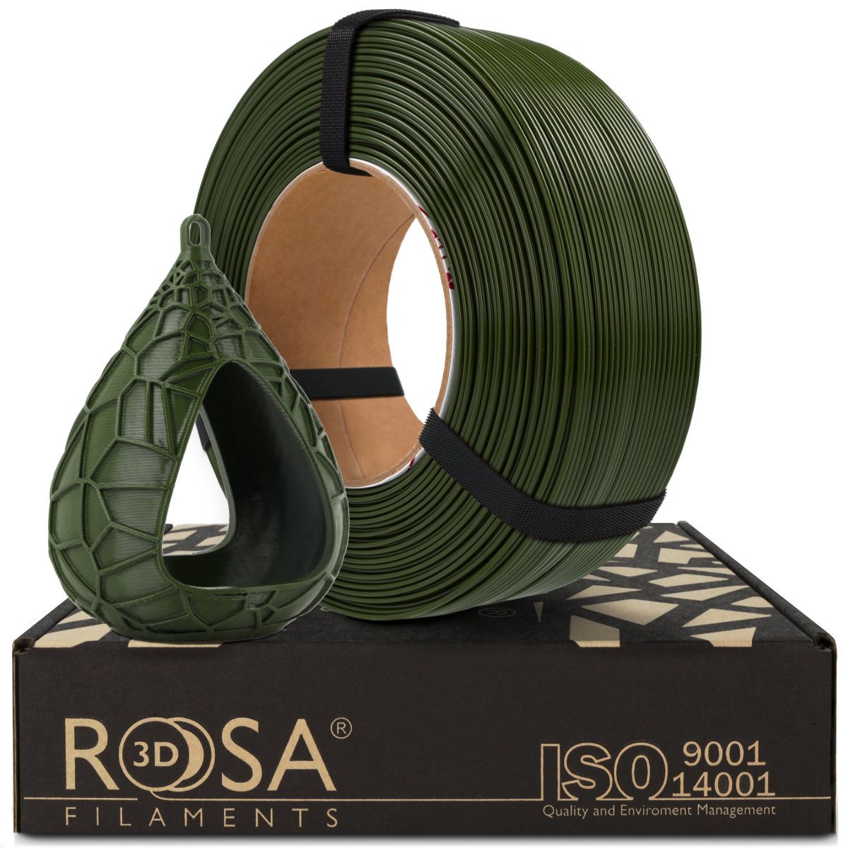 FILAMENT 3D ReFill PET-G Standard HS Army Green (Refill 1kg / 1.75mm)