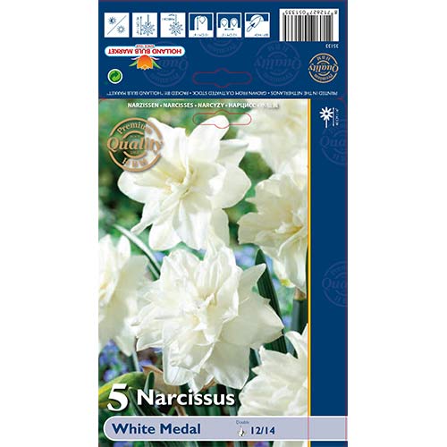 5 buc, Narcise White Medal - Bulbi: Mod de ambalare: 5 buc