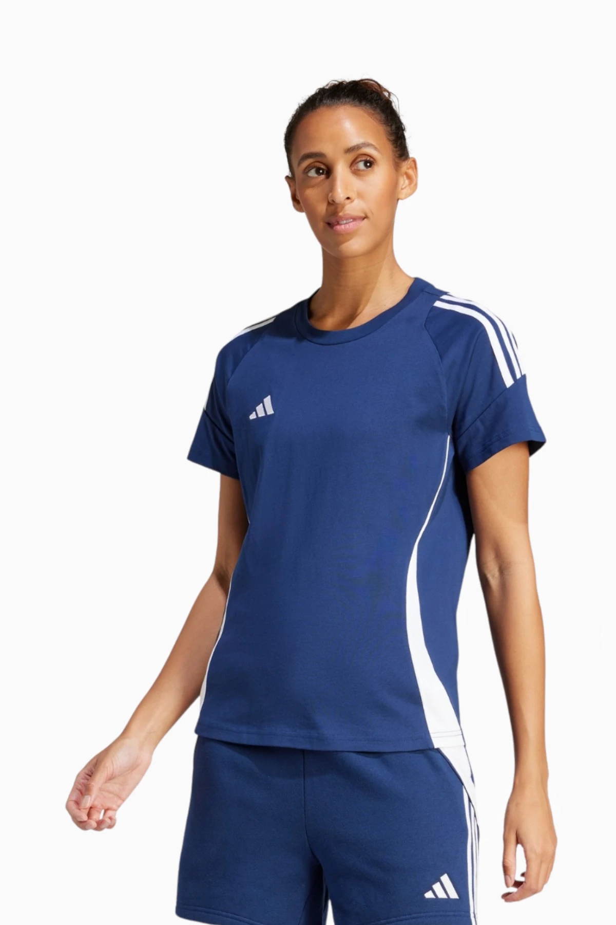 Koszulka adidas Tiro 24 Sweat Tee Damska - Granatowy