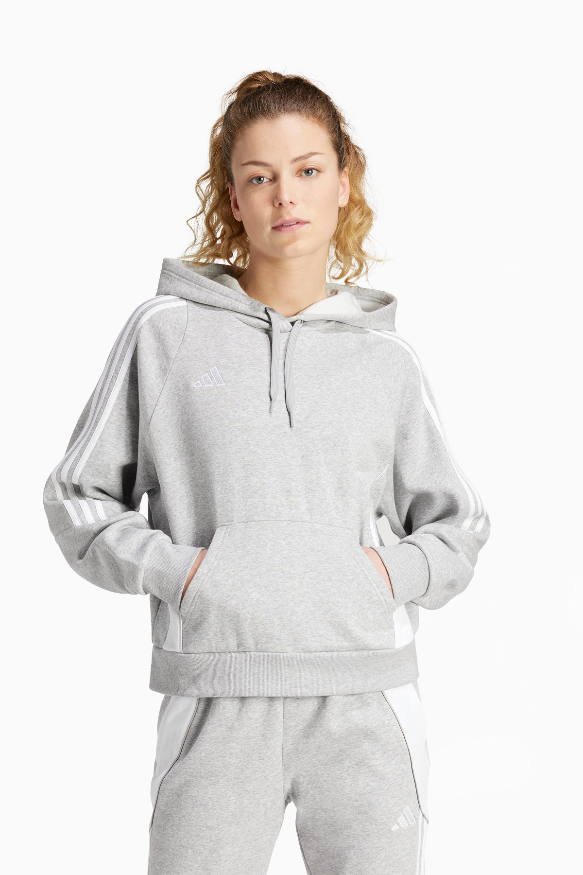 Bluza z kapturem adidas Tiro 24 Damska - Szary