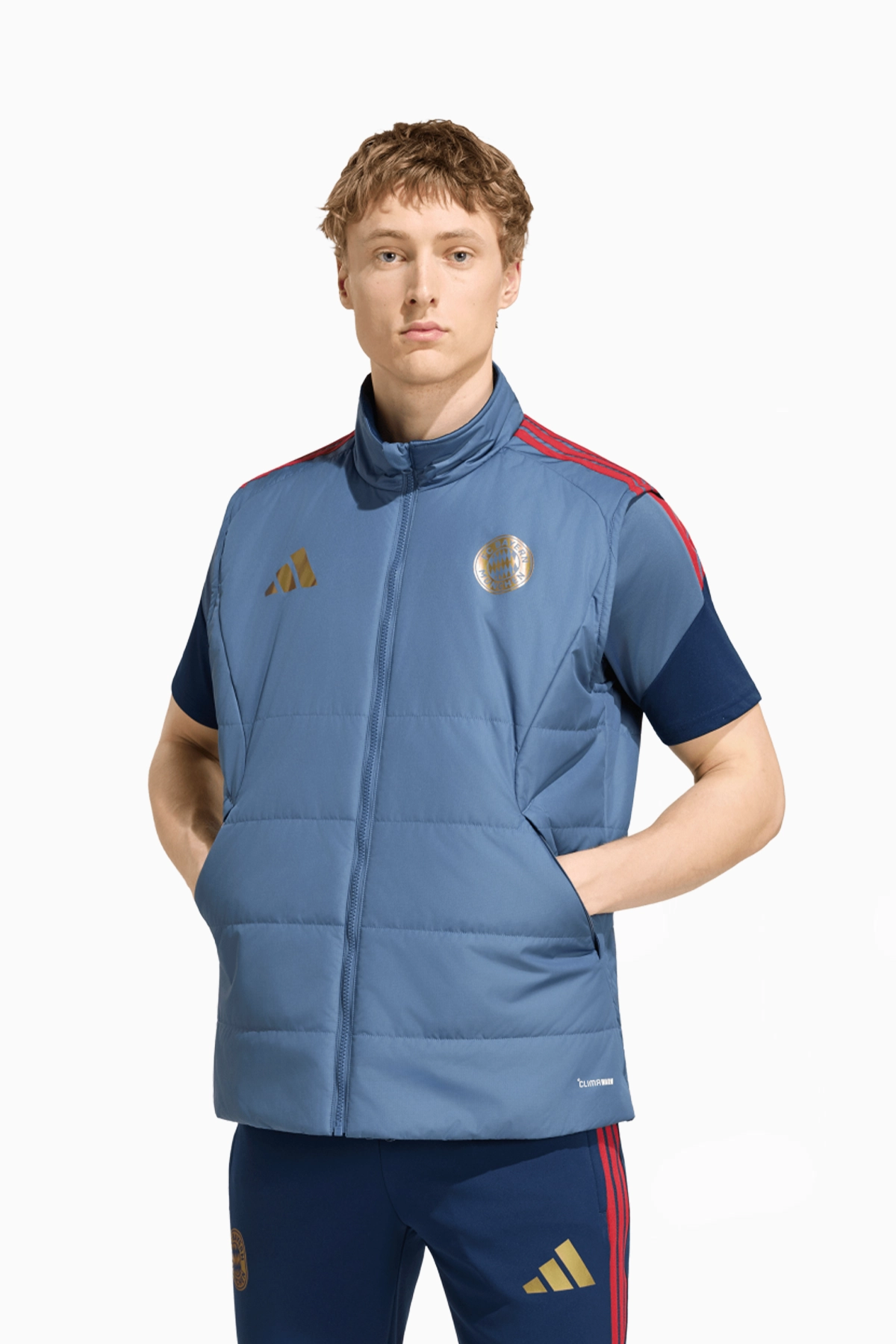 Kamizelka adidas FC Bayern 26/27 Winterized Vest - Niebieski