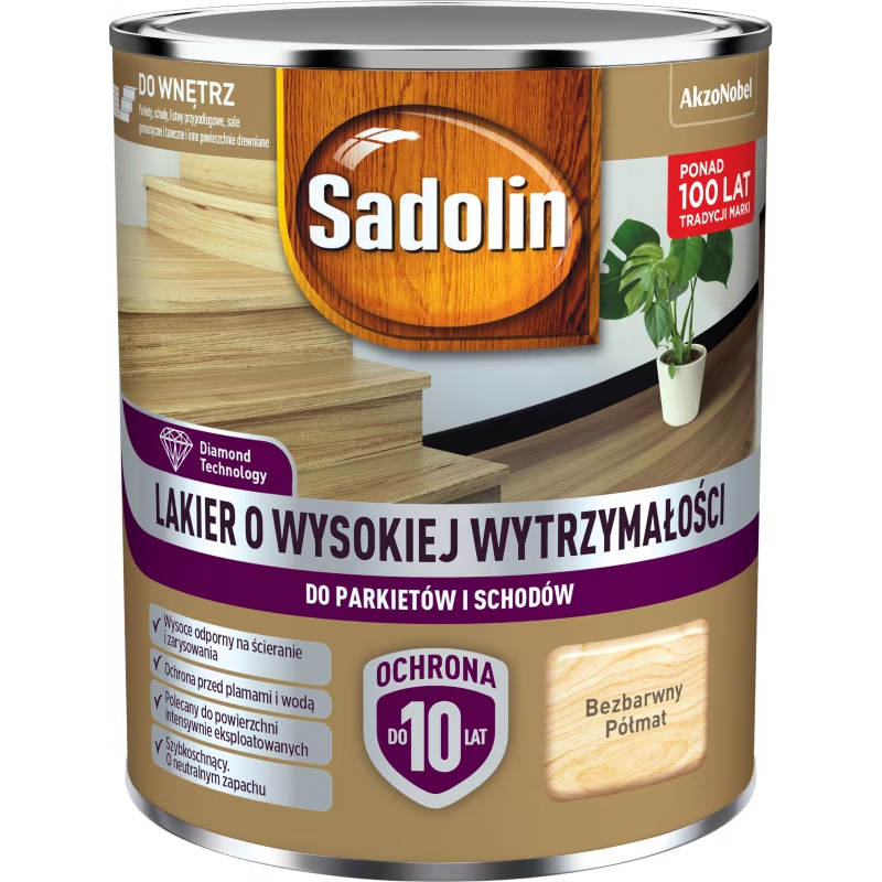 Lakier o wysokiej wytrzymałości półmat 0,7L Sadolin