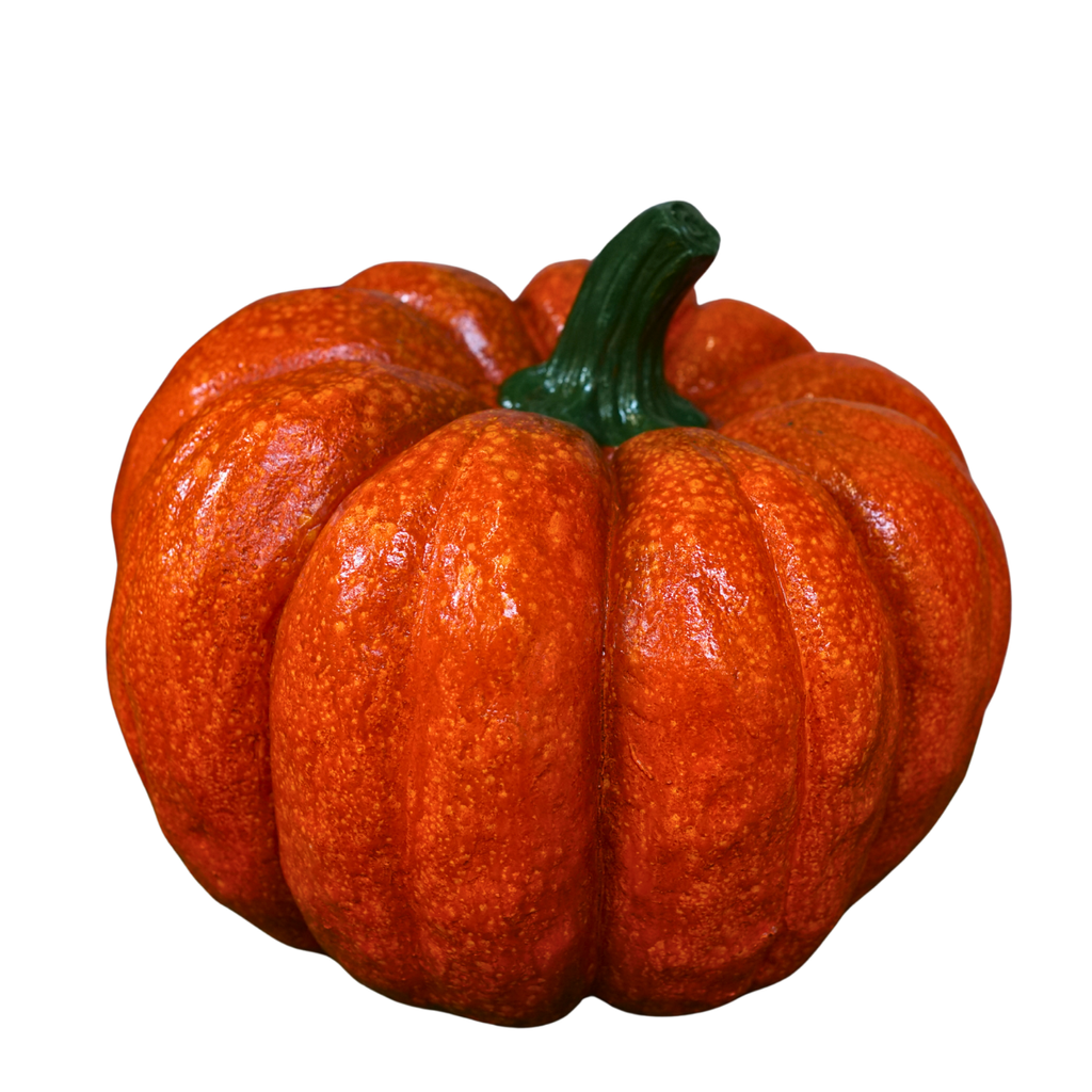 Dynia duża pomarańczowa z zieloną łodygą 38cm