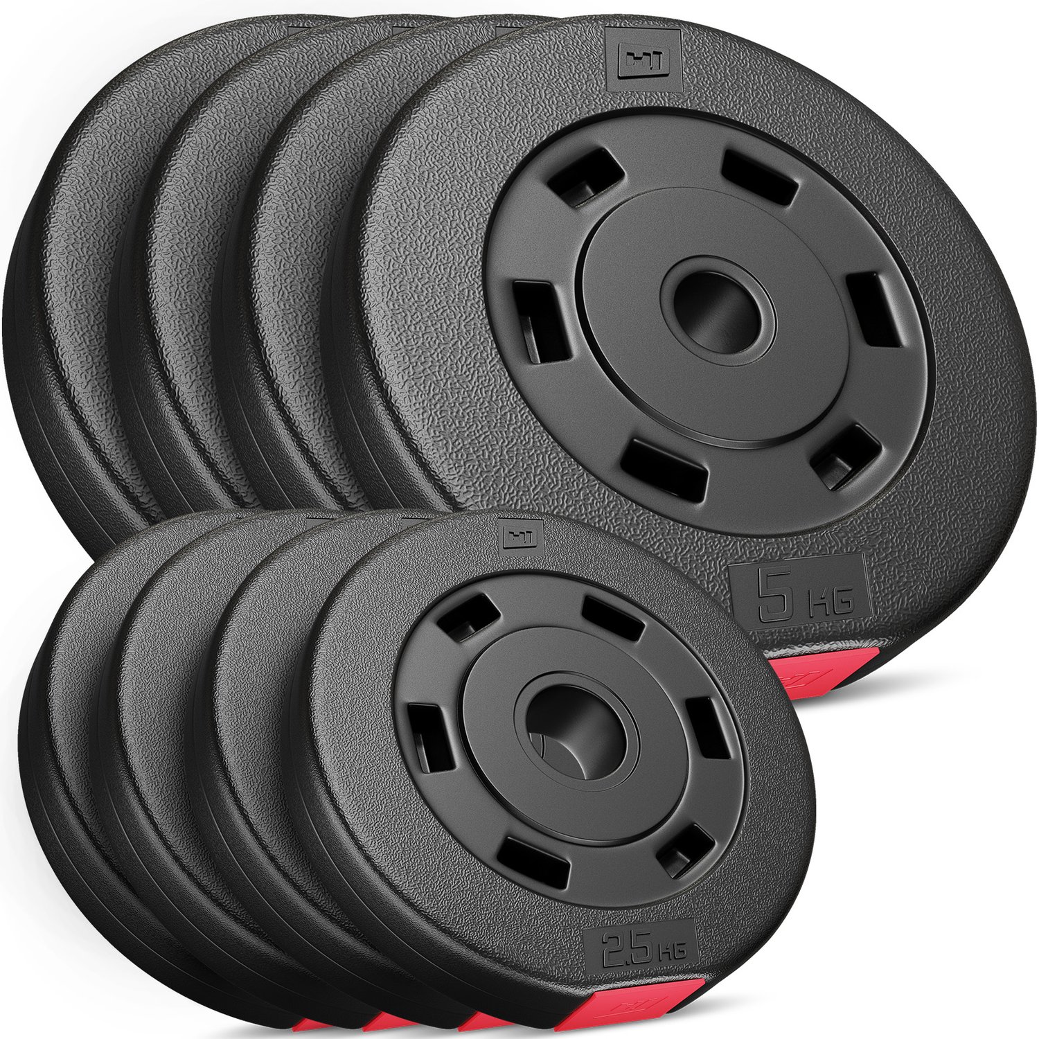 Kunststoff Hantelscheiben-Set 30 kg 4 x 2,5 kg; 4 x 5 kg
