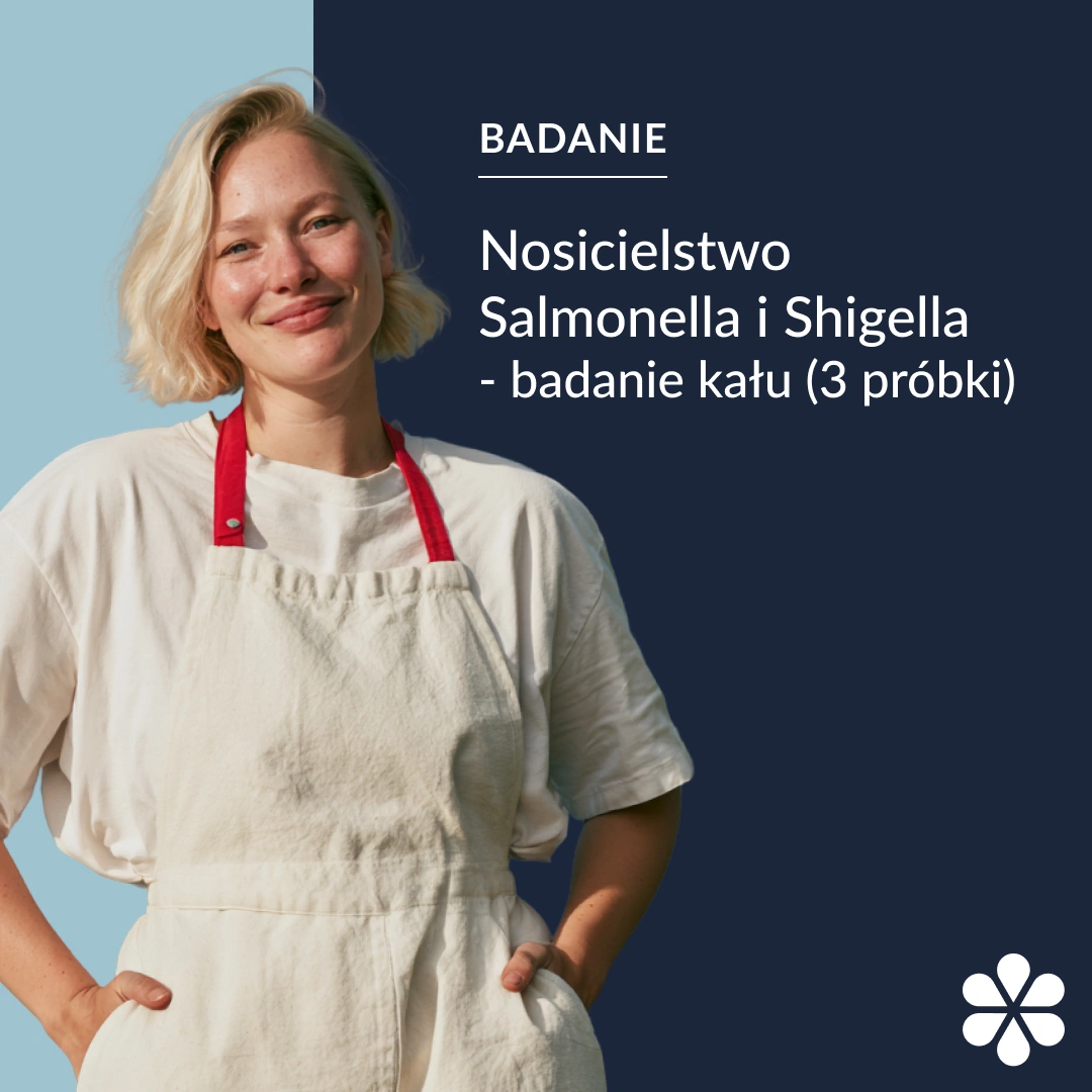 Badanie kału w kierunku nosicielstwa Salmonella i Shigella – 3 próbki (sanepid)
