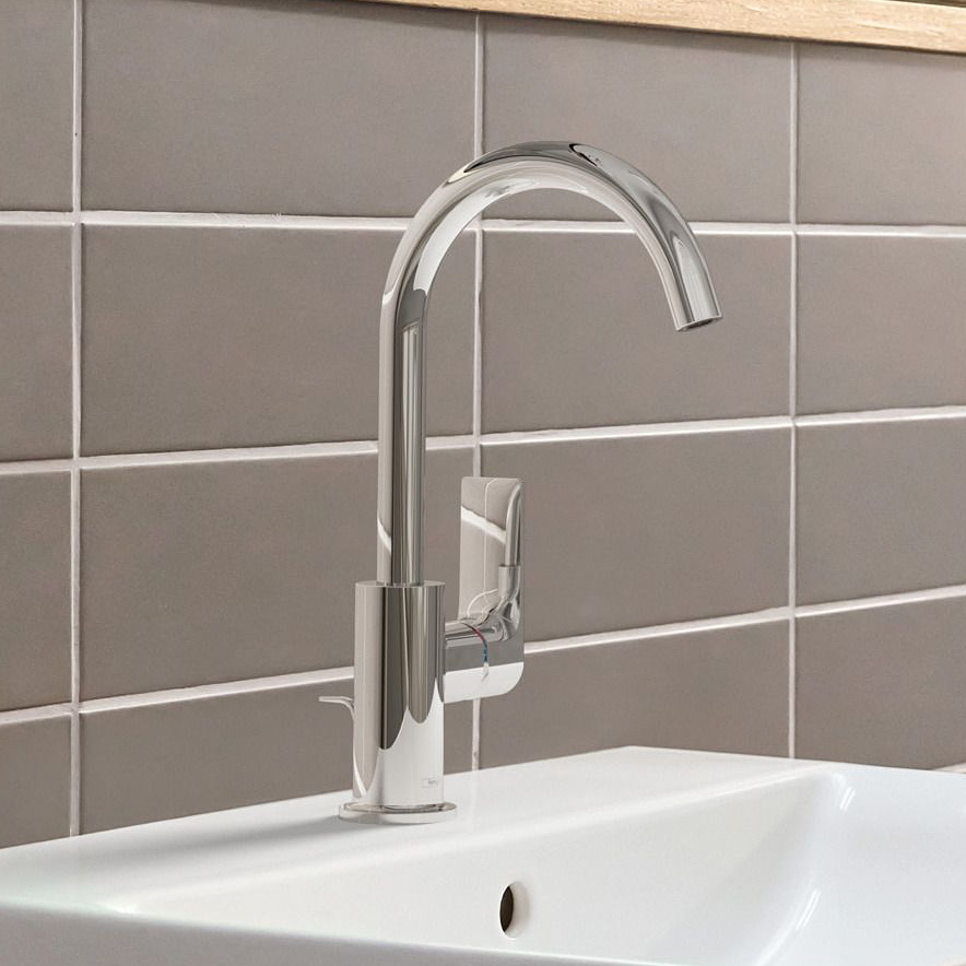 Hansgrohe Rebris E bateria umywalkowa stojąca chrom 72576000