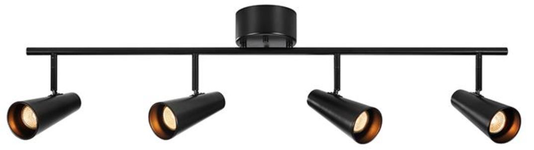 Markslöjd Crest lampa podsufitowa 4x7W czarna 108202