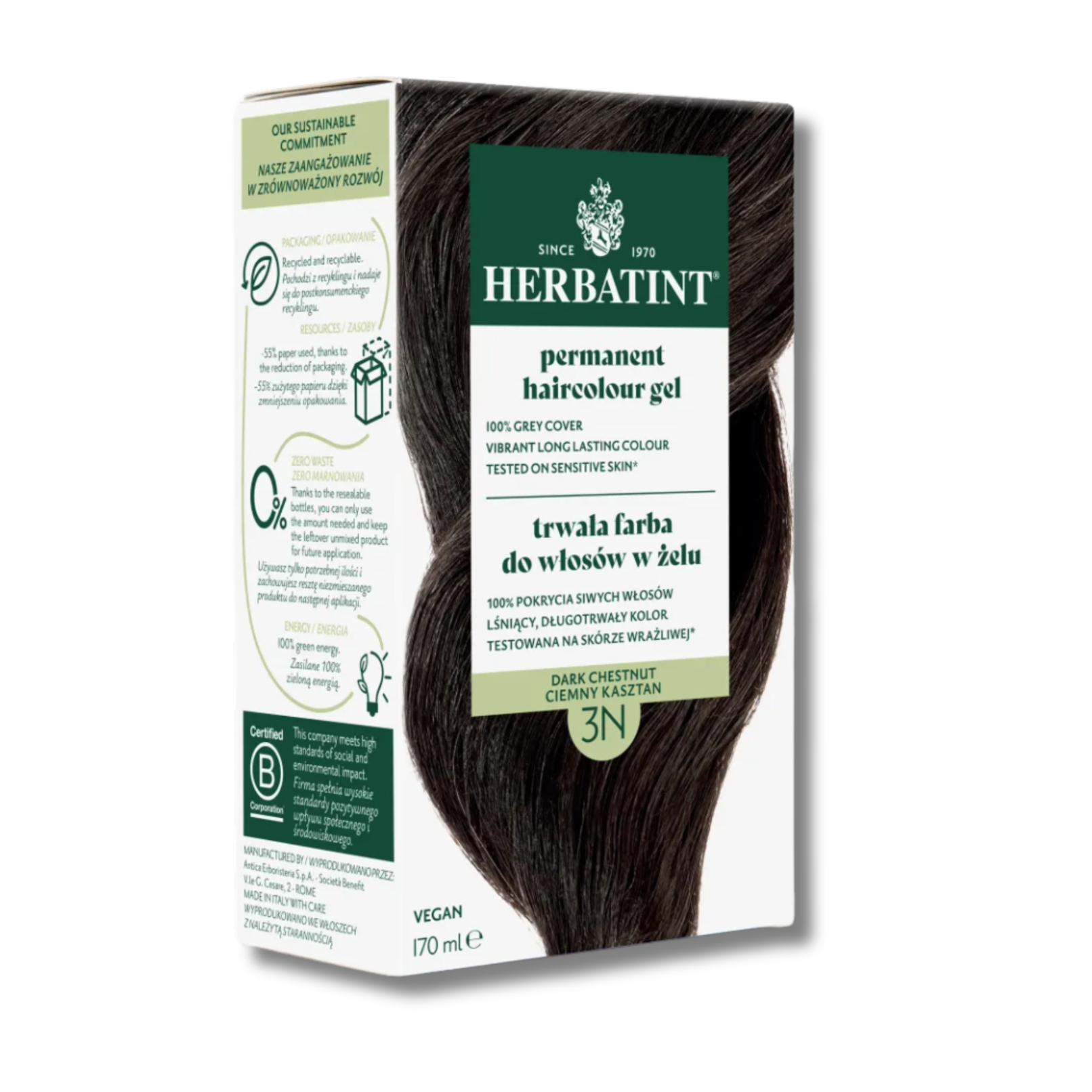 FARBA Herbatint 3N CIEMNY KASZTAN 170 ml