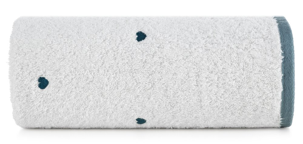 Ręcznik dziecięcy 50x90 cm BAMBI biały bawełniany z haftem w serca