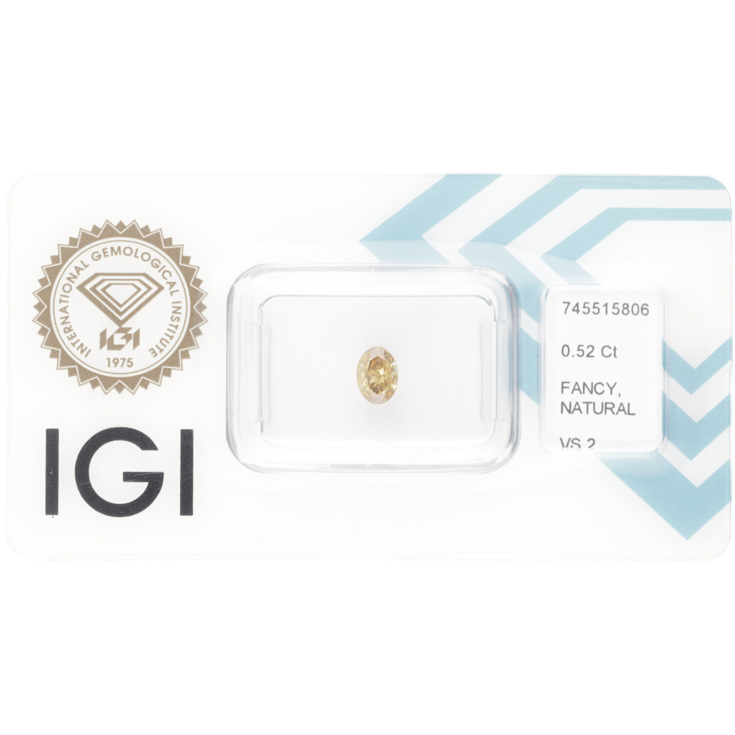 Diament naturalny 0,52 CT / Natural Fancy Intense Brown Yellow / Oval Modified Brilliant / VS2 / VG - wysyłka 24 h! - Mennica Skarbowa
