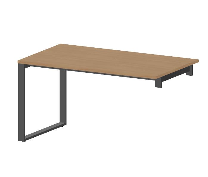 NOTER PZ88 Biurko pojedyncze prawe na nogach o profilu zamkniętym 138,5x80x74h