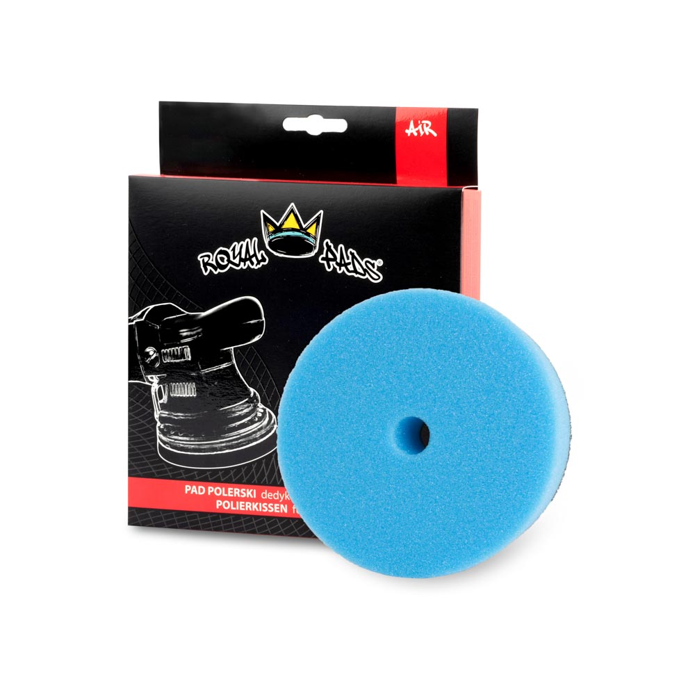 Royal Pads AIR Heavy Cut Pad 150mm Niebieski - bardzo twardy pad polerski do maszyn Dual Action