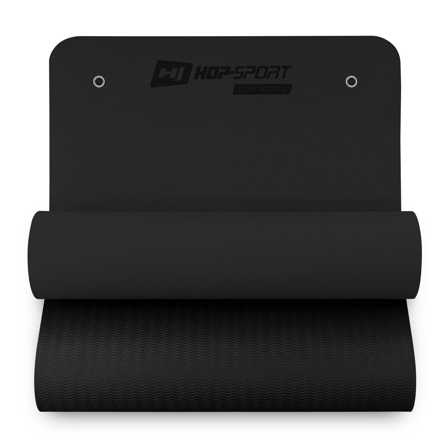 Mata fitness TPE z otworami 0,8cm - czarna