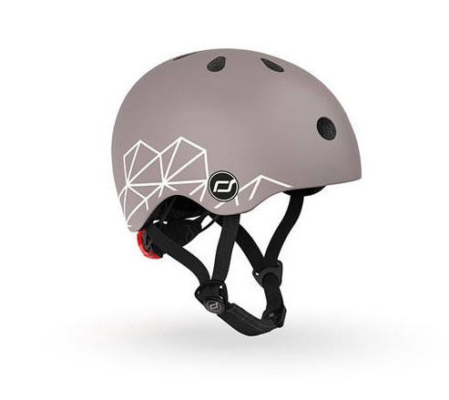 ScootandRide Kask dla małych dzieci z grafiką 1-5 lat-Brown Lines