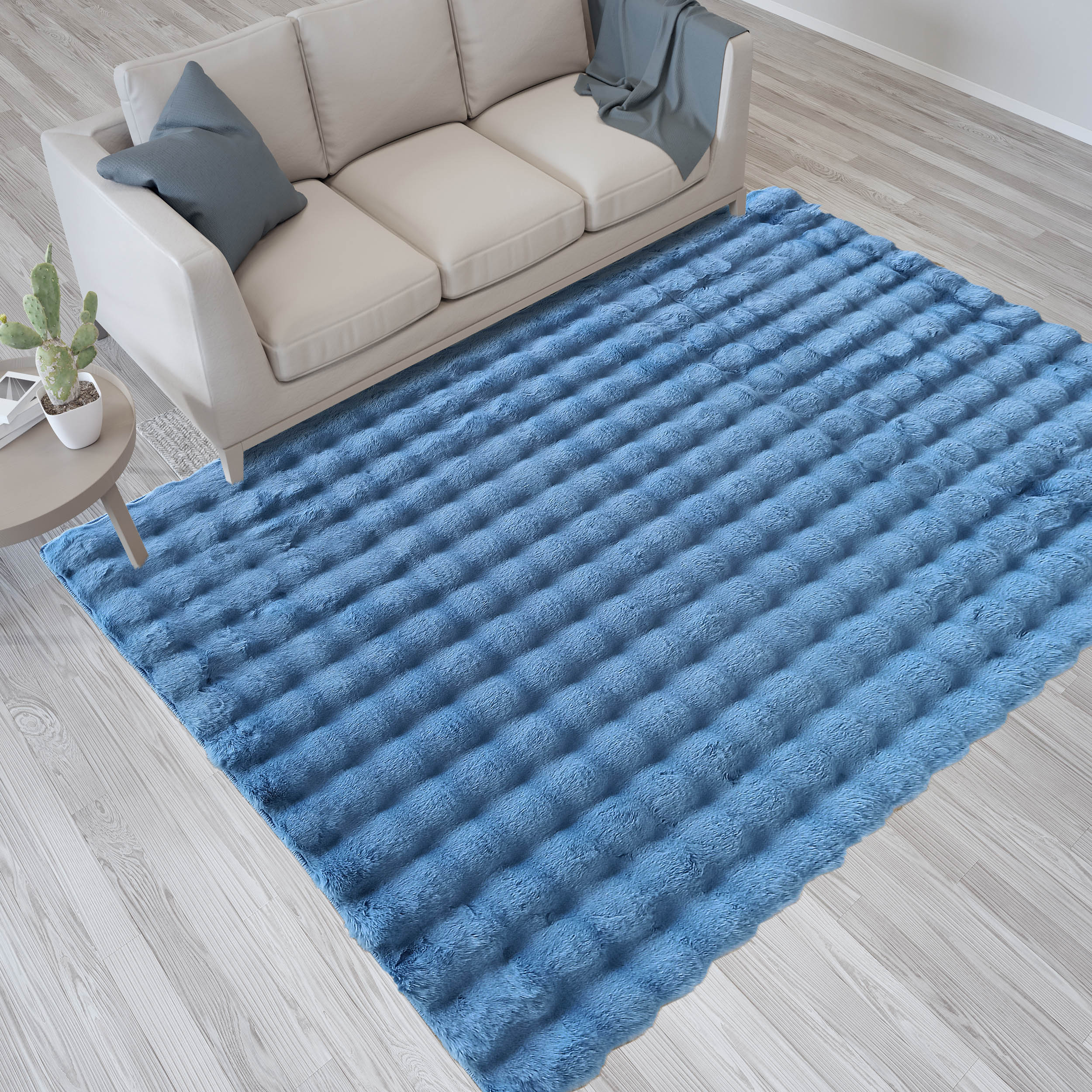 Dywan - 80 x 150 cm - Niebieski - Shaggy - Dywanopol