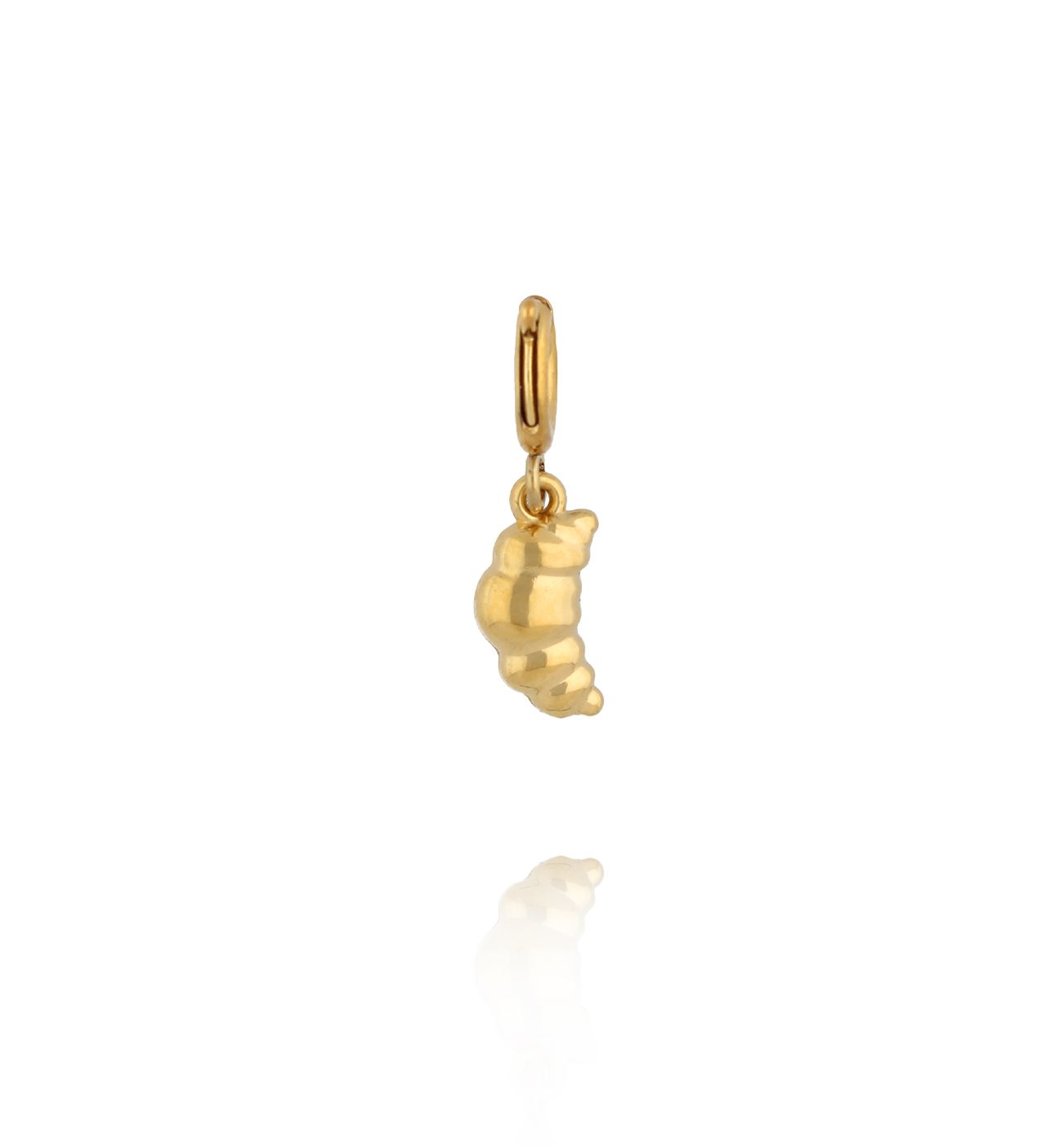 Charms złoty rogalik maślany CHA0269 - By Dziubeka
