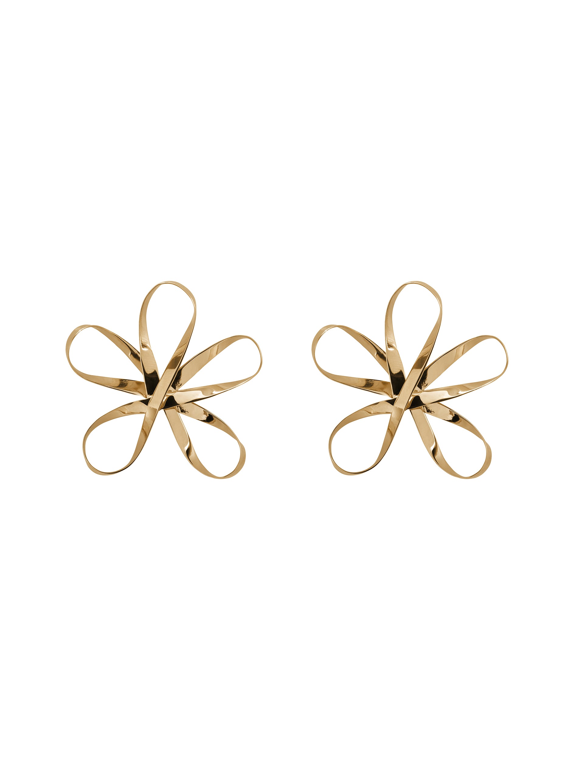Ribbon Earrings - kolczyki o kwiatowej formie ręcznie wykonane