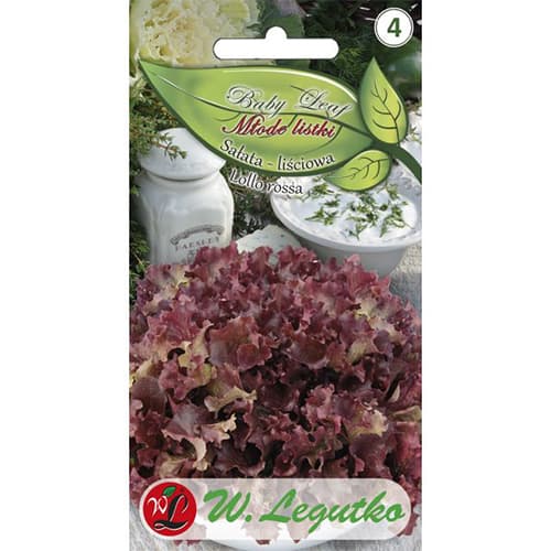 1 szt, Sałata liściowa Lollo rossa - Baby Leaf - Nasiona: Ilość w opakowaniu: 1.5 g